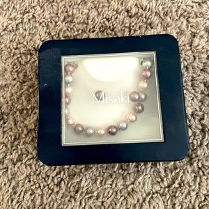 Pearl necklace and earring set